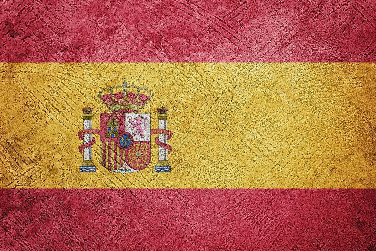 Grunge Spain flag. Spain flag with grunge texture.